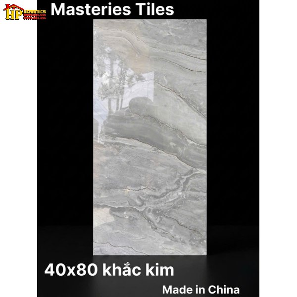 GẠCH ỐP TƯỜNG 40X80 MÀU XÁM VÂN ĐÁ MARBLE UỐN LƯỢN BỒNG BỀNH KHẮC KIM NHẬP KHẨU CAO CẤP