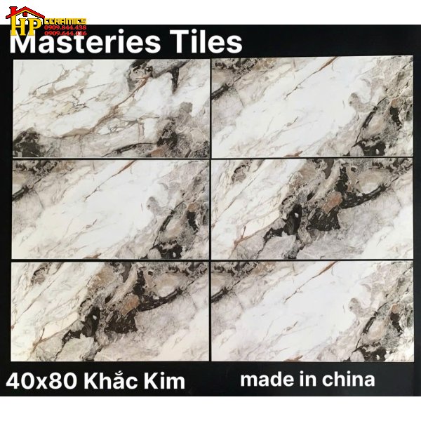 GẠCH ỐP TƯỜNG 40X80 KHẮC KIM SẮC MÀU TRẮNG VÂN ĐÁ MARBLE XÁM ĐEN NHẬP KHẨU CAO CẤP
