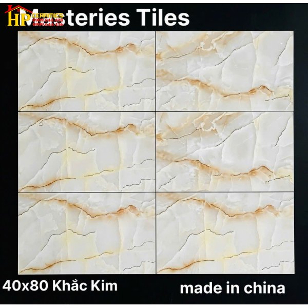 GẠCH ỐP TƯỜNG 40X80 KHẮC KIM SẮC MÀU TRẮNG SỮA HỌA TIẾT VÉN RẠN TỰ NHIÊN CỦA KHỐI NGỌC NHẬP KHẨU CAO CẤP