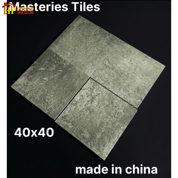 GẠCH TRANG TRÍ 40X40 TONE MÀU XANH RÊU GIẢ CỔ HỌA TIẾT RỈ SÉT NHẬP KHẨU CAO CẤP