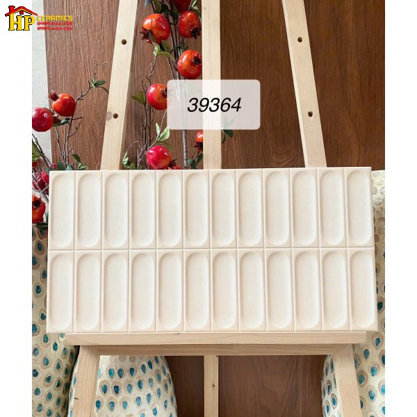 GẠCH TRANG TRÍ 30X60 SẮC KEM HỌA TIẾT DẬP LÕM OVAL 3D NHẬP KHẨU CAO CẤP 