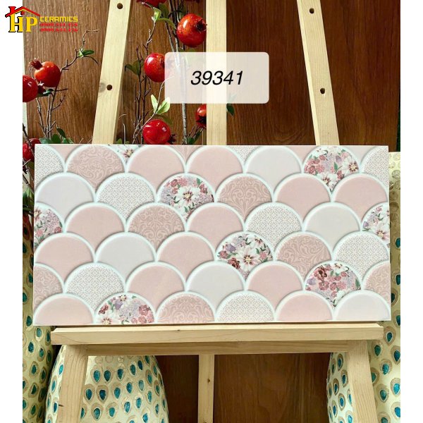 GẠCH TRANG TRÍ 30X60 MÀU HỒNG PHẤN HỌA TIẾT VẢY CÁ NHẬP KHẨU CAO CẤP