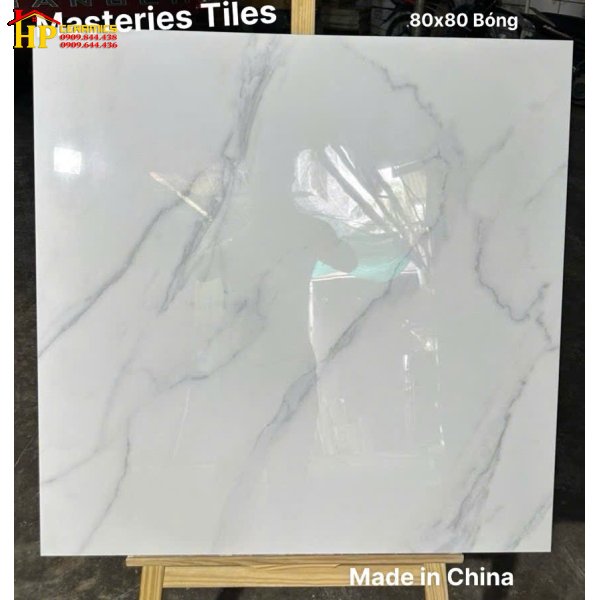 GẠCH LÁT NỀN 80X80 SẮC TRẮNG TINH KHÔI VÂN ĐÁ CALACATTA SẮC NÉT NHẬP KHẨU CAO CẤP
