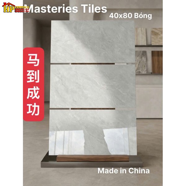 GẠCH ỐP TƯỜNG 40X80 MÀU XÁM GHI VÂN ĐÁ MỜ ẢO NHẬP KHẨU CAO CẤP