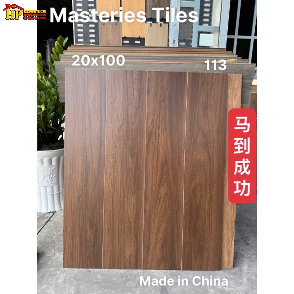GACH LÁT NỀN 20X100 THANH GIẢ GỖ TONE MÀU ÓC CHÓ NHẬP KHẨU CAO CẤP