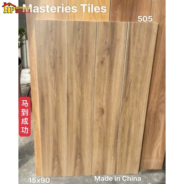 GẠCH LÁT NỀN 15X90 THANH GIẢ GỖ SỒI TONE MÀU MẬT ONG NHẬP KHẨU CAO CẤP