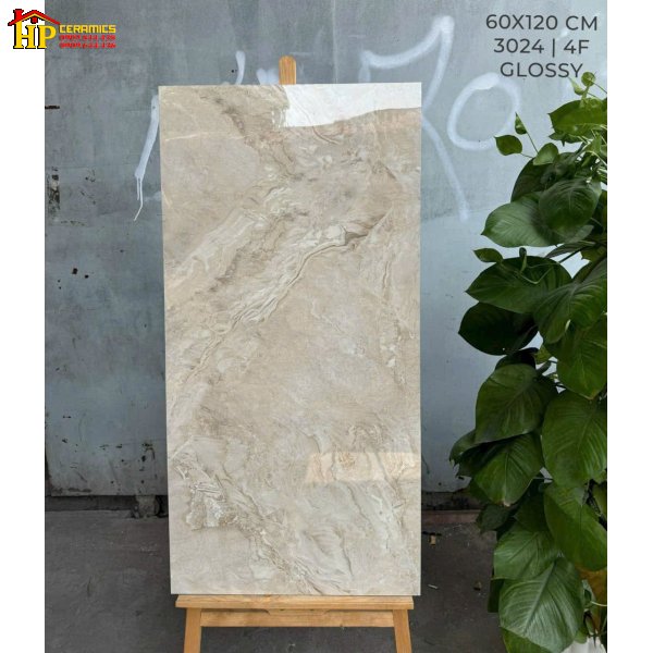GẠCH LÁT NỀN 60X120 SẮC MÀU VÀNG KEM VÂN ĐÁ MARBLE UỐN LƯỢN NHẸ NHÀNG NHẬP KHẨU CAO CẤP