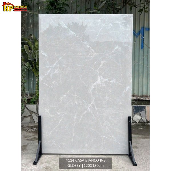 GẠCH LÁT NỀN 120X180 VÂN ĐÁ CẨM THẠCH MÀNG NHỆN MÀU TRẮNG TRÊN NỀN XÁM NHẸ NHẬP KHẨU CAO CẤP