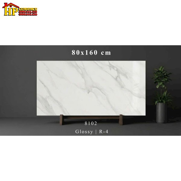 GẠCH LÁT NỀN 80X160 MÀU TRẮNG VÂN XÁM KHÓI NHẸ NHẬP KHẨU CAO CẤP