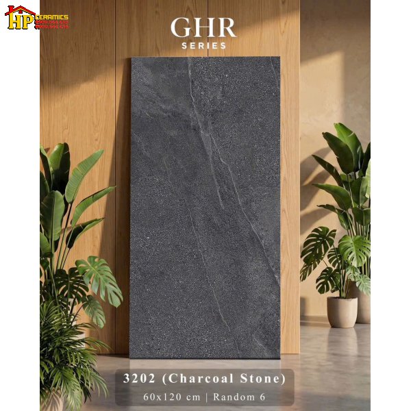GẠCH LÁT NỀN 60X120 SẮC MÀU ĐEN THAN HUYỀN BÍ VÂN ĐÁ NÚI LỬA NHẬP KHẨU CAO CẤP