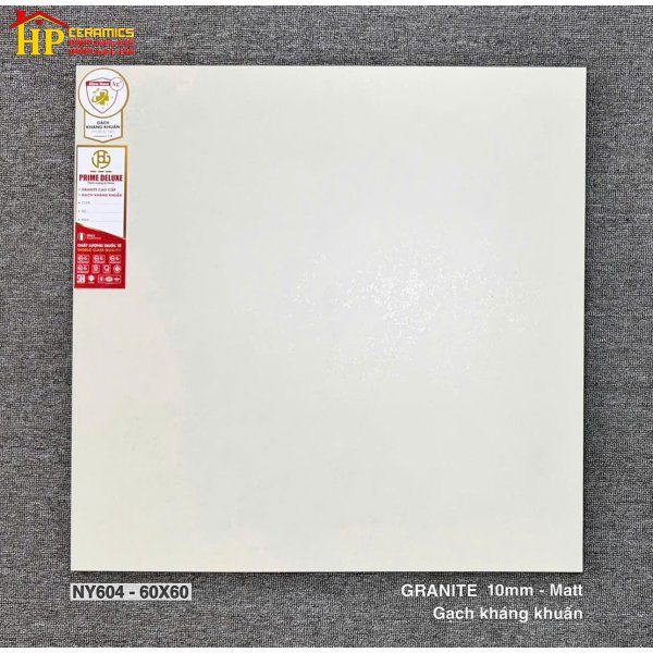 GẠCH LÁT NỀN 60X60 SẮC MÀU KEM NHẠT MỜ KHÁNG KHUẨN CAO CẤP