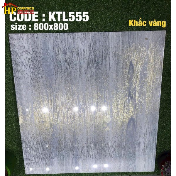GẠCH LÁT NỀN 80X80 VAN GIẢ GỖ MÀU XÁM TRO KẾT HỢP KHĂC KIM CHỈ VÀNG NHẬP KHẨU CAO CẤP